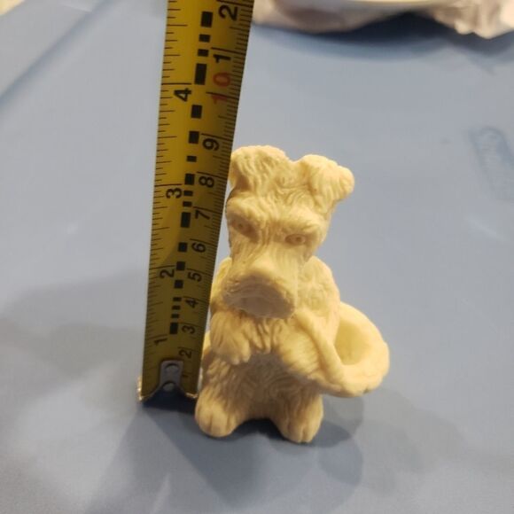 Vintage Salt Stone Terrier Dog with Basket - Picture 8 of 12